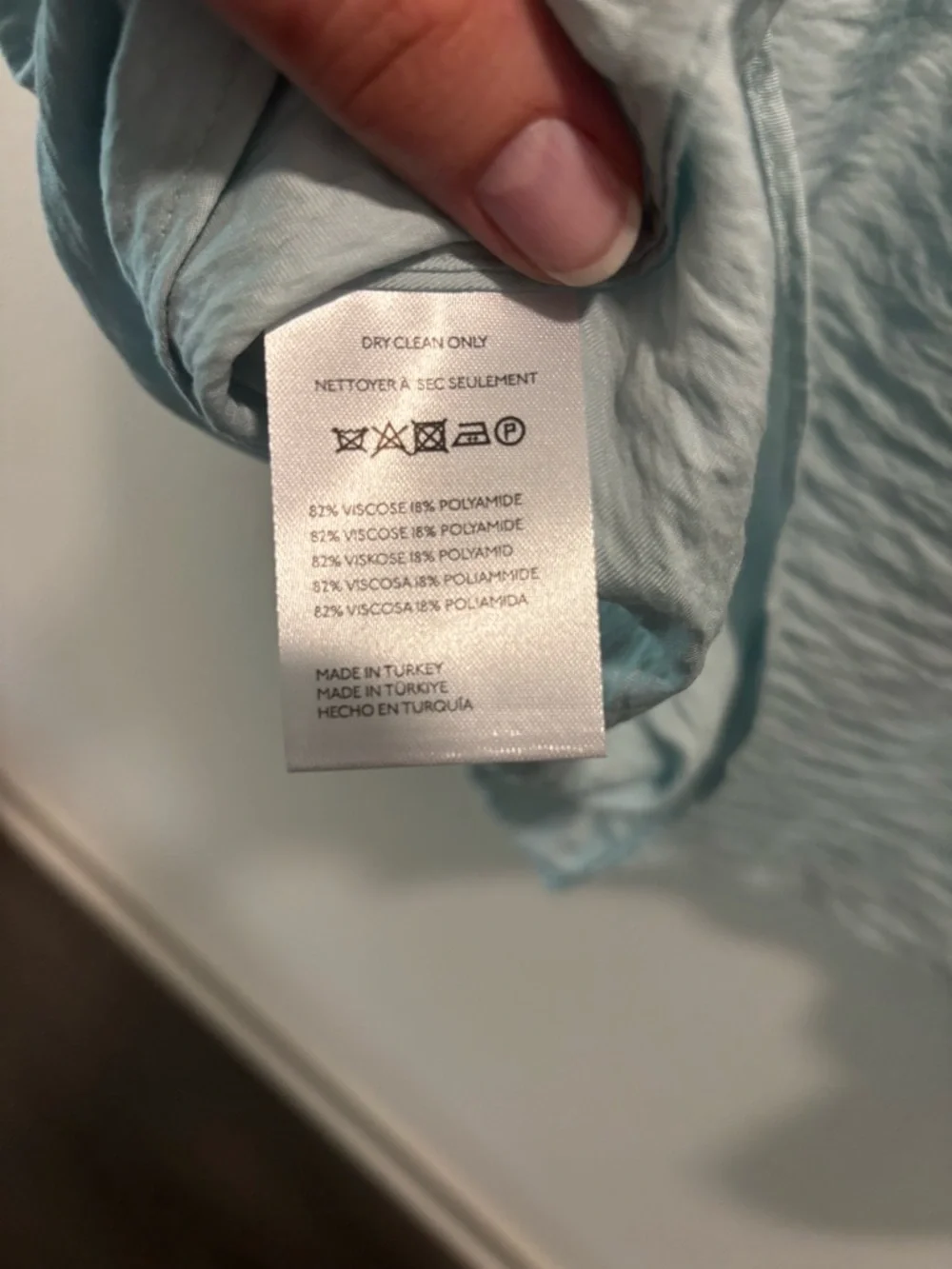 NWT Anthropologie The Dylon Short-Sleeve Wide-Placket Top in Blue, size S - Picture 7 of 7